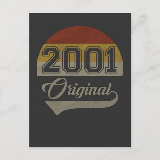 ヴィンテージ20歳オリジナル2001年男性女性ギフト ポストカード (正面)
