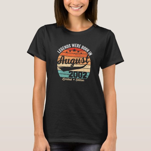 ヴィンテージ20誕生日レジェンド生まれは次の場所に威厳がある Tシャツ (正面)