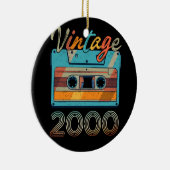 ヴィンテージ2000カセットテープレトロ23番目の誕生日23 セラミックオーナメント (右)