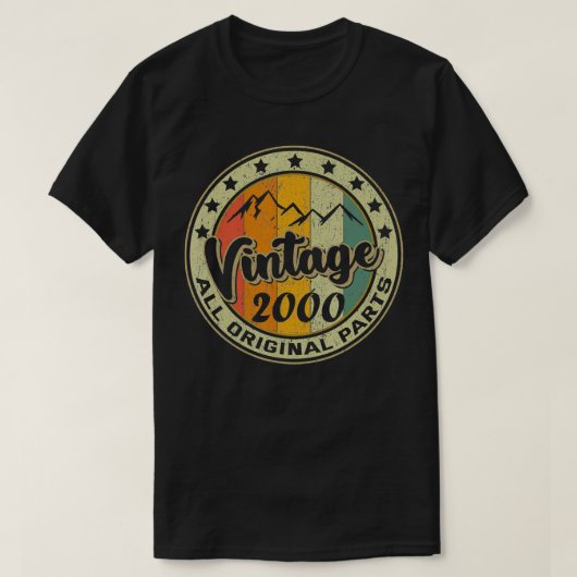 ヴィンテージ2000レトロ22歳のギフト22誕生日 Tシャツ (デザイン正面)