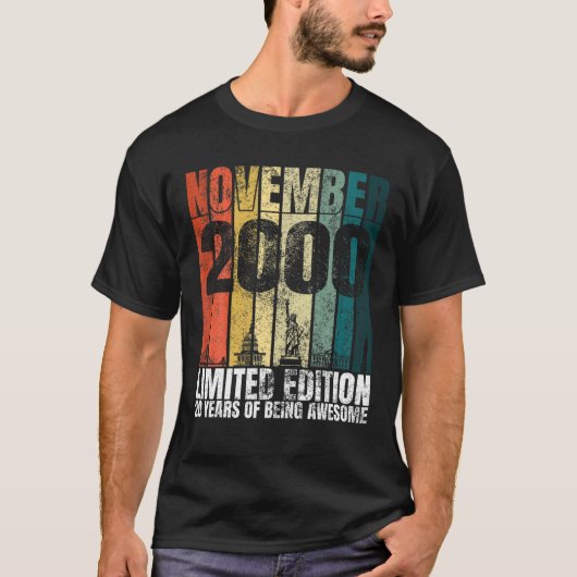 ヴィンテージ2000年11月贈答品20歳20日 Tシャツ (正面)