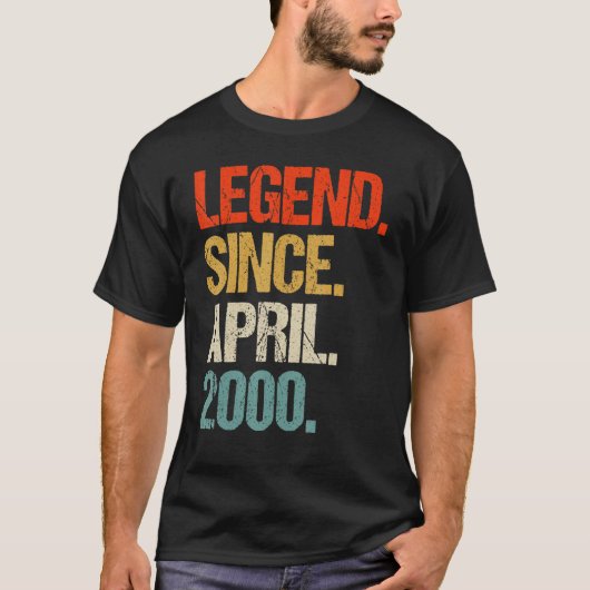 ヴィンテージ2000年23歳の誕生日レトロ23歳 Tシャツ (正面)