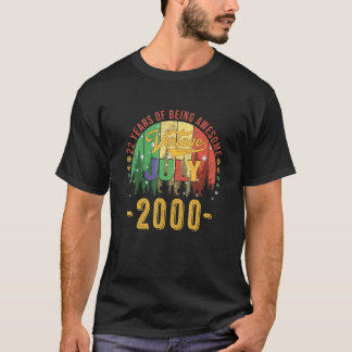 ヴィンテージ2000年7月22歳22誕生日Aesom Tシャツ
