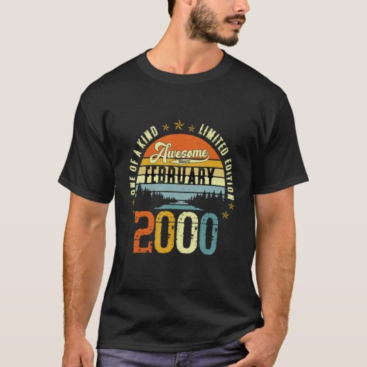 ヴィンテージ2000素晴らし年2月以来22番目 Tシャツ (正面)