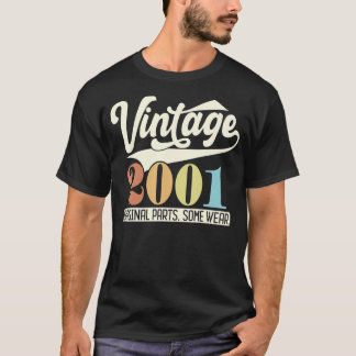 ヴィンテージ2001オリジナルパーツ一部の衣服レトロ22th B Tシャツ