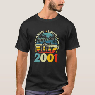 ヴィンテージ2001年7月20歳20歳誕生日レトロ Tシャツ