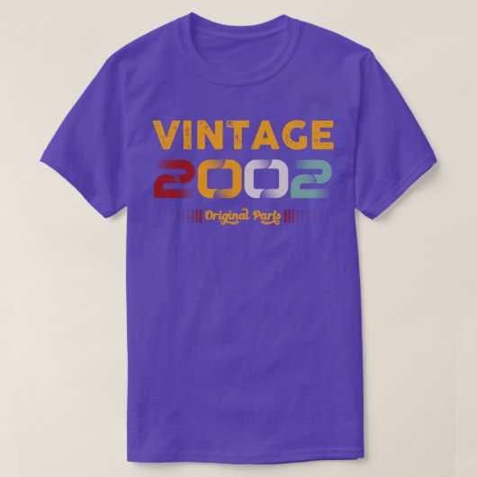 ヴィンテージ2002オリジナル部品ファミリー誕生日ギフト Tシャツ (デザイン正面)