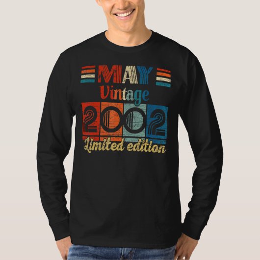 ヴィンテージ2002年5月20誕生日20歳 Tシャツ (正面)