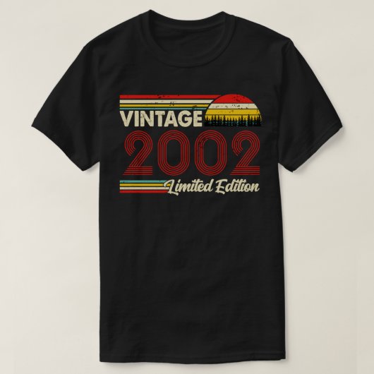ヴィンテージ2002誕生日Shirt Limited Edition 2002 B Tシャツ (デザイン正面)