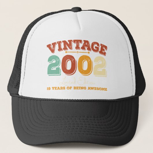 ヴィンテージ2002,19歳素晴らし キャップ (正面)