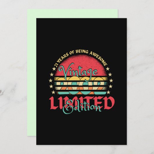 ヴィンテージ2002 Limited Edition 21歳21日 セーブザデート (正面/裏面)