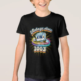 ヴィンテージ2003カセットテープレトロ22誕生日 トライブレンドＴシャツ