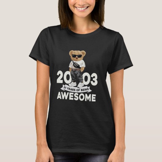 ヴィンテージ2003年から21歳の誕生日ギフト21歳 Tシャツ (正面)