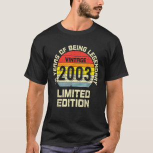 ヴィンテージ2003年限定版18歳おもしろい18日 Tシャツ