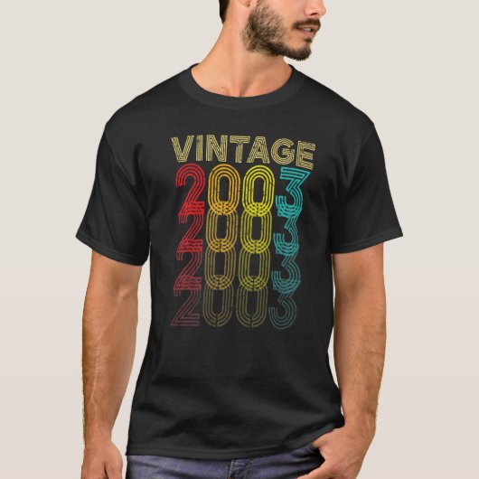 ヴィンテージ2003年19歳の男女19歳の出産 Tシャツ (正面)