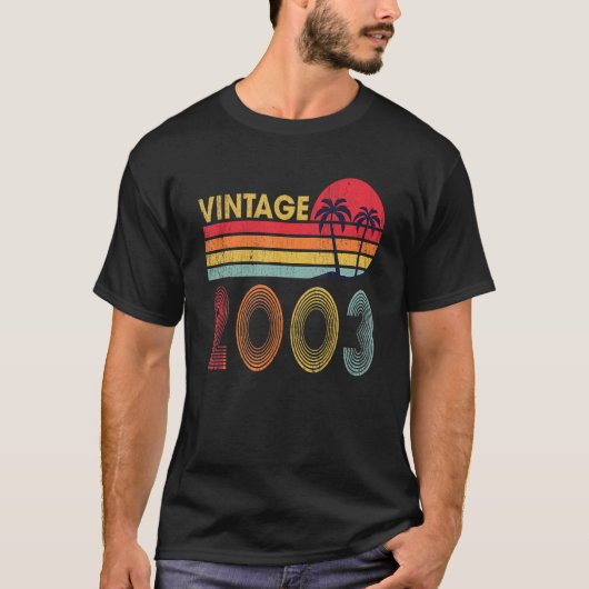 ヴィンテージ2003年19歳男の子と女の子19thバット tシャツ (正面)