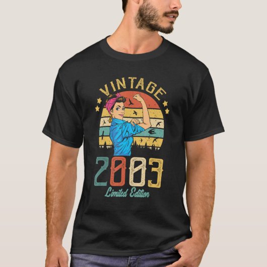 ヴィンテージ2003 2003年19誕生日女性19 Y Tシャツ (正面)