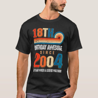 ヴィンテージ2004年18誕生日の伝説 Tシャツ