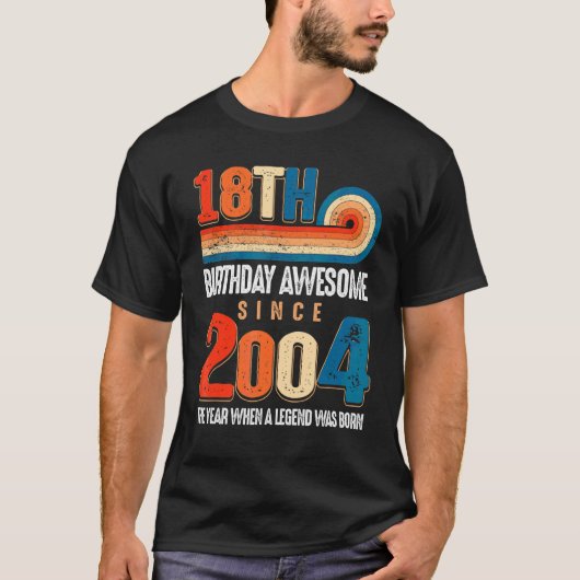 ヴィンテージ2004年18誕生日の伝説 Tシャツ (正面)