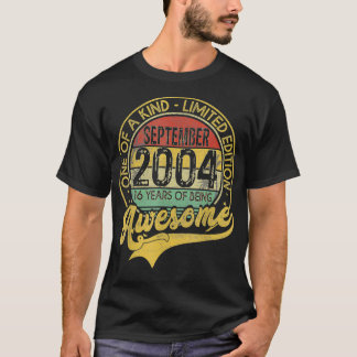 ヴィンテージ2004年9月16生まれ年2004年16日 Tシャツ