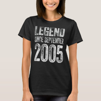 ヴィンテージ2005生まれ年9月伝説 Tシャツ