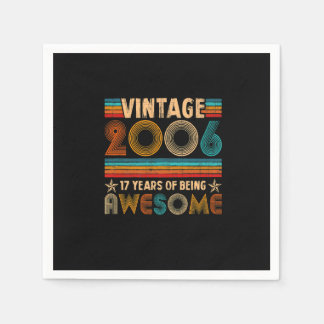 ヴィンテージ2006 17誕生日ギフトボーイズ女の子17年 スタンダードカクテルナプキン