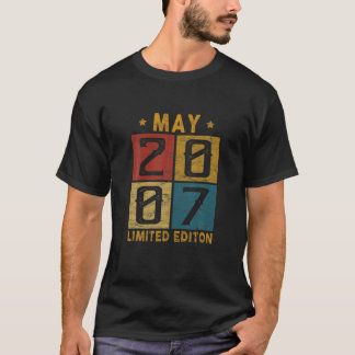 ヴィンテージ2007年5月15日誕生日2007生まれ年5月15歳 Tシャツ