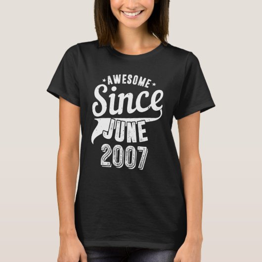 ヴィンテージ2007素晴らし6月以来15番目のバット幸せ Tシャツ (正面)