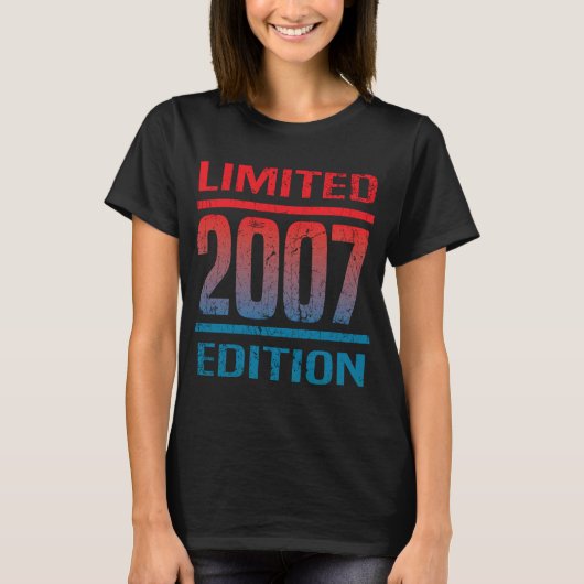 ヴィンテージ2007 u2013 2007誕生日 tシャツ (正面)