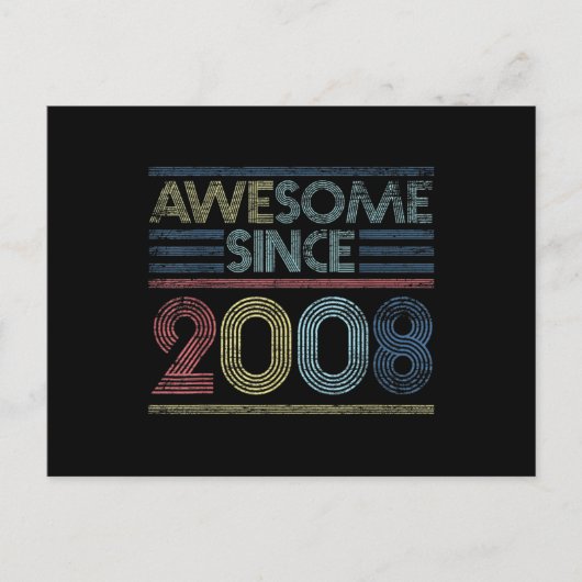 ヴィンテージ2008年以降の第13誕生日素晴らしギフト ポストカード (正面)