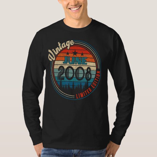 ヴィンテージ2008年6月14歳誕生日 Tシャツ (正面)