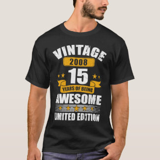ヴィンテージ2008 15歳15誕生日1 Tシャツ