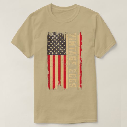 ヴィンテージ2009アメリカ国旗13歳の贈り物13位 Tシャツ (デザイン正面)
