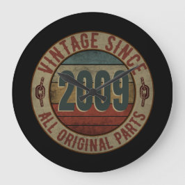 ヴィンテージ2009年以来すべてのオリジナル部品 ラージ壁時計
