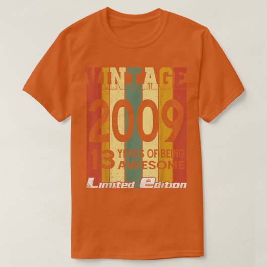 ヴィンテージ2009年13歳素晴らし生13歳 Tシャツ (デザイン正面)