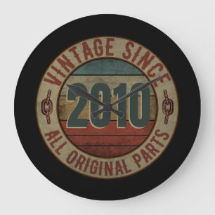 ヴィンテージ2010年以来すべてのオリジナル部品。 ラージ壁時計