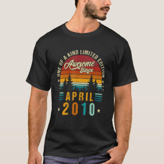 ヴィンテージ2010年4月以素晴らし降12番目の誕生日 Tシャツ
