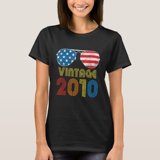 ヴィンテージ2010 12年12th米国国旗の誕生 tシャツ (正面)