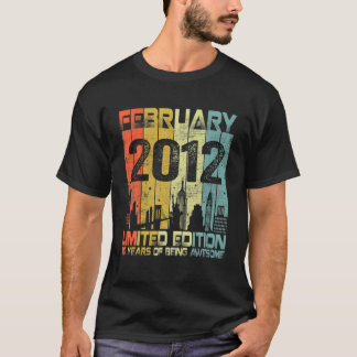 ヴィンテージ2012年おもしろい2月10日誕生日10年 Tシャツ
