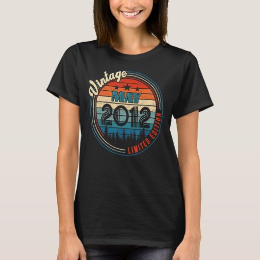 ヴィンテージ2012年5月10歳誕生日 Tシャツ (正面)