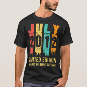 ヴィンテージ2012年7月10歳10誕生日 Tシャツ