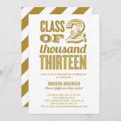 ヴィンテージ2013 |卒業パーティー招待状 招待状 (正面/裏面)
