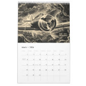 ヴィンテージ2014の飛行機のカレンダー カレンダー (3月 2026)