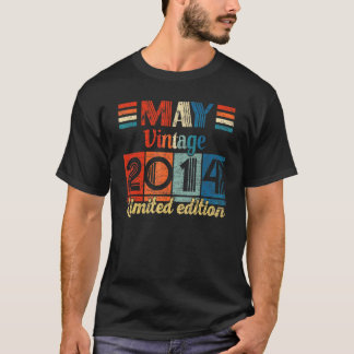 ヴィンテージ2014年5月8誕生日8歳 Tシャツ