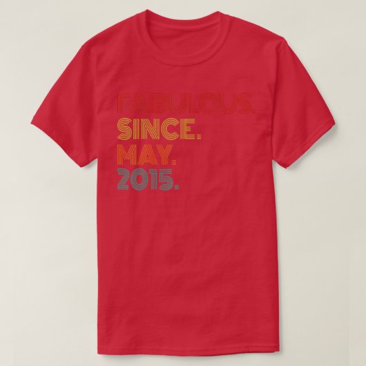 ヴィンテージ2015年5月レトロ8誕生日 Tシャツ (デザイン正面)