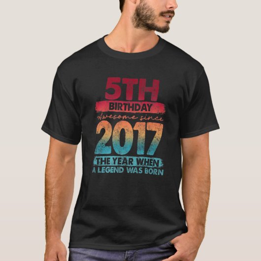 ヴィンテージ2017 Limited Edition 2017 5歳5日 Tシャツ (正面)