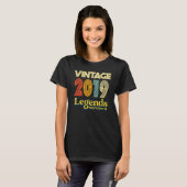 ヴィンテージ2019レジェンドは生まれ誕生日 Tシャツ (正面フル)