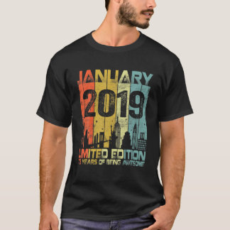 ヴィンテージ2019年1おもしろい月3日3歳 Tシャツ