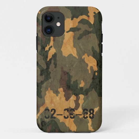 ヴィンテージ2020グリーンカモフラージュパターン Case-Mate iPhoneケース (裏面)