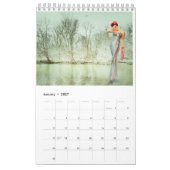 ヴィンテージ2023年の女の子カレンダーを固定 カレンダー (1月 2027)